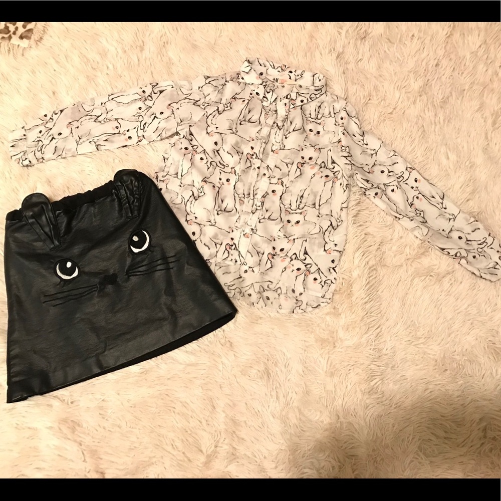 Little girls H&M kitty outfit
